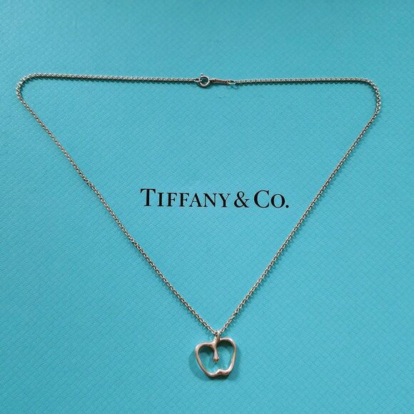 Vintage Tiffany & Co. Elsa Peretti Apple Sterling Silver Pendant Necklace - Picture 2 of 6